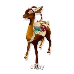 $590 Mark Roberts Brown 2020 XMAS Candied Deer Holiday Decor Large Figurine 35