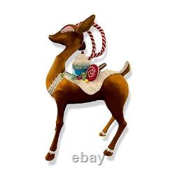 $590 Mark Roberts Brown 2020 XMAS Candied Deer Holiday Decor Large Figurine 35
