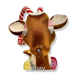 $590 Mark Roberts Brown 2020 XMAS Candied Deer Holiday Decor Large Figurine 35