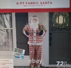 6 FT Life Size Santa Claus in Pajamas/PJs Indoor/Outdoor Christmas Décor NEW