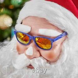 6-ft Animated Beach Santa Tropical Holiday Delight with Interactive Messages