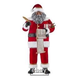 6ft Animated Life-Size Santa Claus with Wishlist Christmas Decor Motion activated