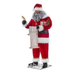 6ft Animated Life-Size Santa Claus with Wishlist Christmas Decor Motion activated