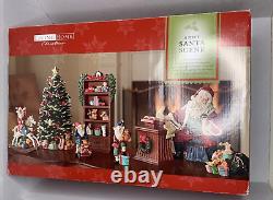 8 Piece Santa Scene Santa's Library Elves By Living Home Christmas Porcelain