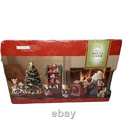 8 Piece Santa Scene Santa's Library Elves By Living Home Christmas Porcelain