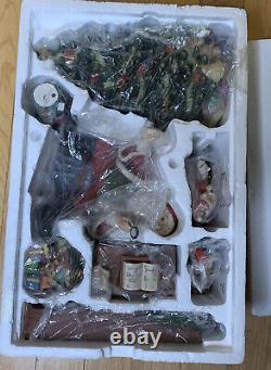 8 Piece Santa Scene Santa's Library Elves By Living Home Christmas Porcelain