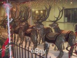 8 lifesize reindeer Christmas display. Rudolph is not included with this set