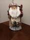 9 Russian Santa Wooden Hand Carved Hand Painted Signed Beautiful Detailed