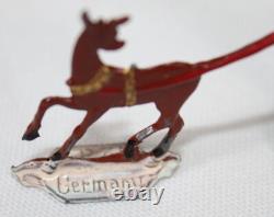 9 Vtg Hans Heinrichsen Reindeer Set Lot German Flat Lead Orig Paint Christmas