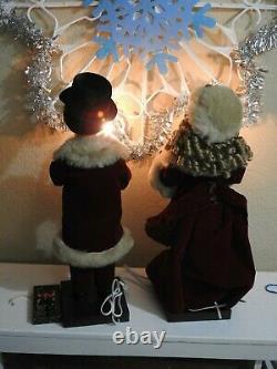 90s Traditions Animated 26 Victorian Couple Christmas Lighted & Animated WORKS