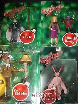 A CHRISTMAS STORY 4 NECA Action Figures RALPHIE Bunny outfit Flick Mom Dad Randy