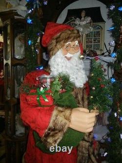 ANIMATED 5 foot SANTA'S ELF w LIGHTED TREE / MUSICAL LIFE SIZE CHRISTMAS RARE