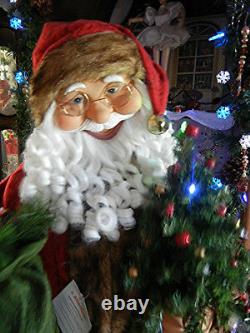 ANIMATED 5 foot SANTA'S ELF w LIGHTED TREE / MUSICAL LIFE SIZE CHRISTMAS RARE