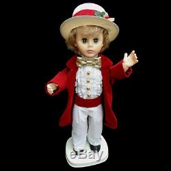 ANIMATED CHRISTMAS FIGURE / BOY with TOP HAT / MATRIX / VINTAGE 1993