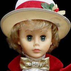 ANIMATED''FANCY'' CHRISTMAS BOY with TOP HAT / ELEGANT COSTUME / VINTAGE 1993