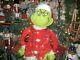 Animated Life Size Grinch In Tangled Lights Singing Christmas Prop / Display