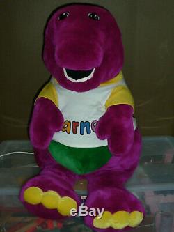 ANIMATED MECHANICAL 28in BARNEY THE PURPLE DINOSAUR BIG CHRISTMAS STORE DISPLAY