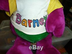 ANIMATED MECHANICAL 28in BARNEY THE PURPLE DINOSAUR BIG CHRISTMAS STORE DISPLAY