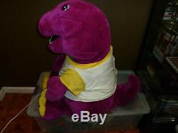 ANIMATED MECHANICAL 28in BARNEY THE PURPLE DINOSAUR BIG CHRISTMAS STORE DISPLAY