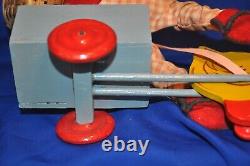 ANTIQUE GERMANY Candy Container Easter Pull Toy Cart w Composition Boy Elf 9