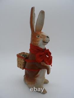 +ANTIQUE+ German Paper Mache / Bunny / Rabbit / Easter / Candy Container c1930