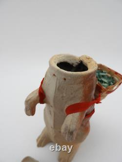 +ANTIQUE+ German Paper Mache / Bunny / Rabbit / Easter / Candy Container c1930
