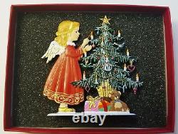 ARTIST WILHELM SCHWEIZER GERMAN ZINNFIGUREN Angel Decorating Tree (3.5x 3.5)