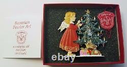 ARTIST WILHELM SCHWEIZER GERMAN ZINNFIGUREN Angel Decorating Tree (3.5x 3.5)