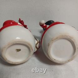 Adorable MCM Josef Originals Mr&Mrs Snowpeople Vintage Christmas Planters Japan