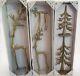 Aldi Merry Moments Sculpted Gold Reindeer Tree Pottery Barn Dupe Set Of 5 New