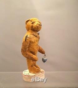 Americana Folk Artist Debbee Thibault Tattered Teddy Ltd. Ed. 87/2500