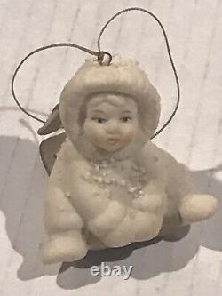Angel Snow Baby on Sled Porcelain Baby With Wings Snowbabies Classic Figurine