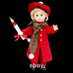 Animated Christmas Boy & Girl Figure Set / Light & Motion / Taiwan / Set Of 2