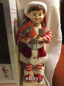 Animated Christmas Telco Elfette Elf Pixie Girl Baker WithBox Cookbook Spoon