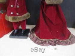 Animated Christmas Victorian Lady & Man Couple 26 Tall 1994 Vgc Motionette