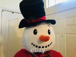 Animated Life Size Holiday Christmas Snowman Singing Dancing, 6 ft (READ)