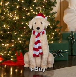 Animated Life Size Lab. Golden Retriever Talking Dog Christmas Decor