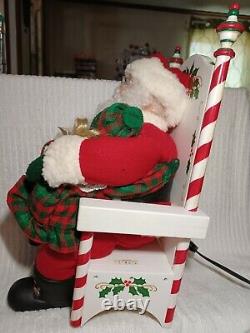 Animated SANTA Christmas 1993 Girl on Lap Holiday Creations Motionette Musical
