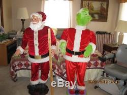 Animated Santa Claus and Grinch