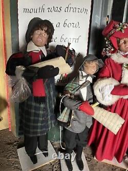 Animated christmas store display, Mechanical Christmas Carolers, Life Size