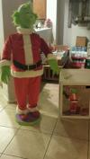Animated Life Size Dancing Singing Gemmy Santa Grinch Who Stole Christmas 5 Foot
