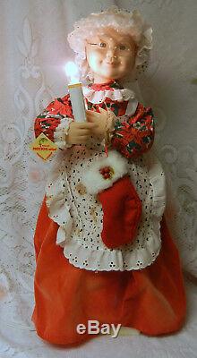 AnimatedTelco MOTION-ette Electric Christmas Mrs Santa Claus Origin. Hangtag Box