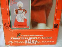 AnimatedTelco MOTION-ette Electric Christmas Mrs Santa Claus Origin. Hangtag Box