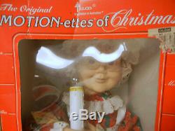 AnimatedTelco MOTION-ette Electric Christmas Mrs Santa Claus Origin. Hangtag Box