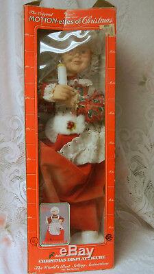 AnimatedTelco MOTION-ette Electric Christmas Mrs Santa Claus Origin. Hangtag Box