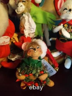 Annalee Dolls Christmas Vintage LOT Santas, Ms Claus, Elves, Camel, Baskets, etc