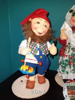 Annalee Dolls Christmas Vintage LOT Santas, Ms Claus, Elves, Camel, Baskets, etc