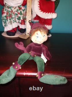 Annalee Dolls Christmas Vintage LOT Santas, Ms Claus, Elves, Camel, Baskets, etc