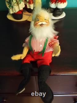 Annalee Dolls Christmas Vintage LOT Santas, Ms Claus, Elves, Camel, Baskets, etc