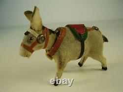 Antiker kleiner Kopfnicker Esel für Weihnachtsmann vor 1945